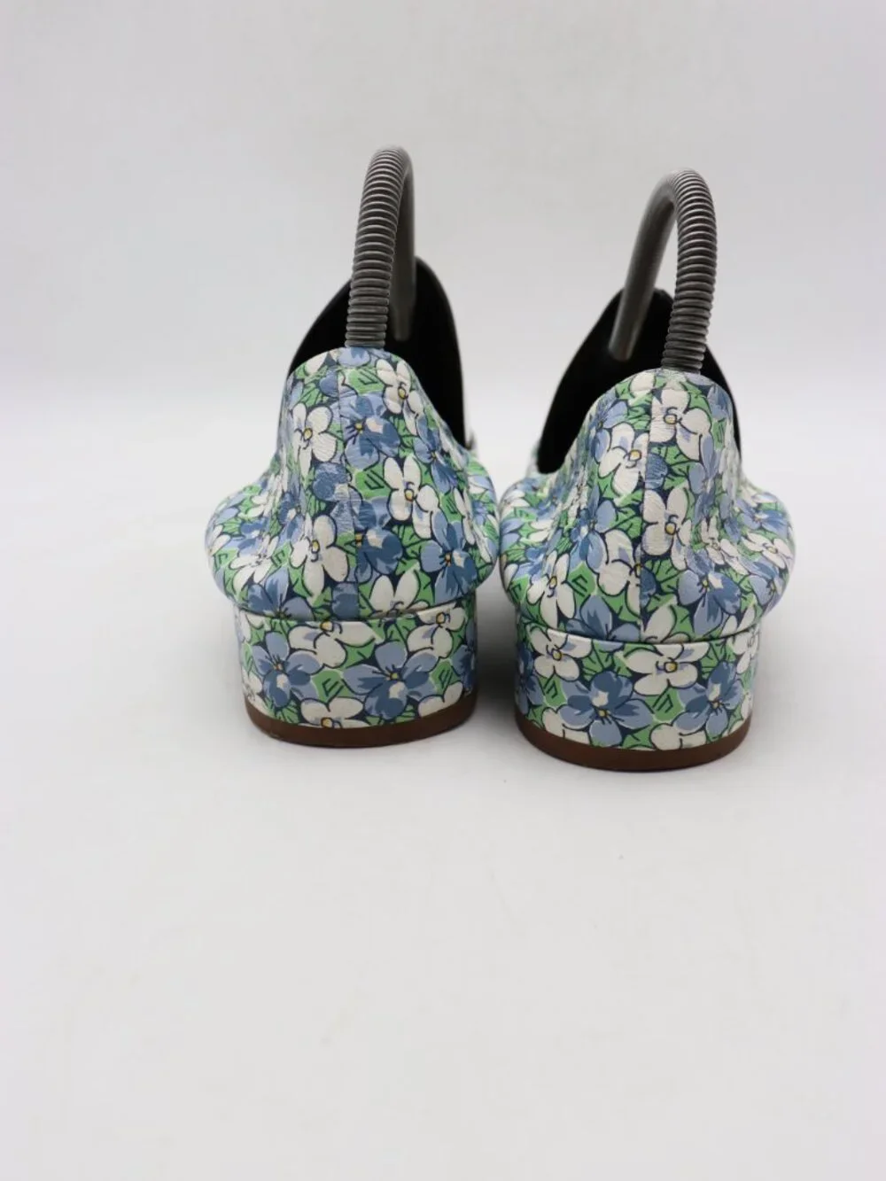 Tory Burch Benton 2 Gold Logo Women's Size 10 M Floral Leather Casual Shoes